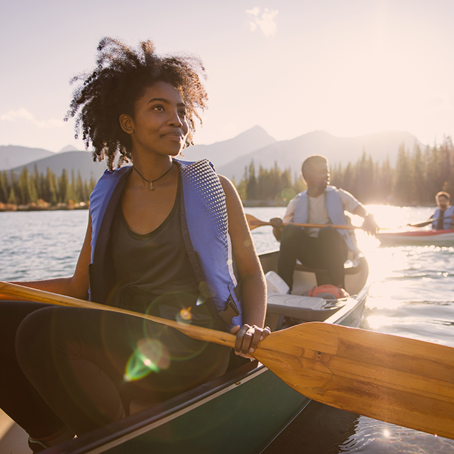 Couple Canoeing Couple Canoeing